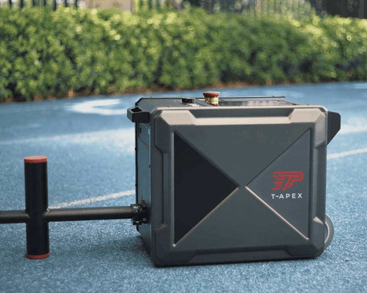 T-APEX smart resistance training machine on a track